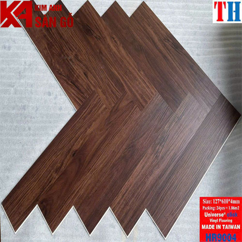 Sàn Nhựa Hèm Khóa Giả Gỗ Xương Cá TH-9004